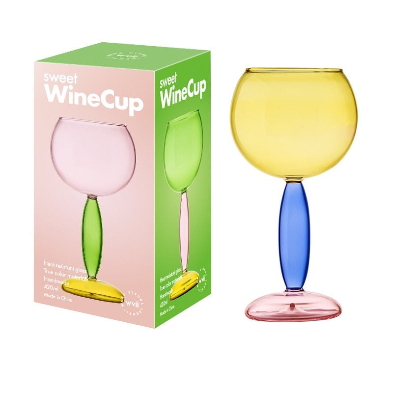 Borosilicate 3-color Glassware - Wine Glass