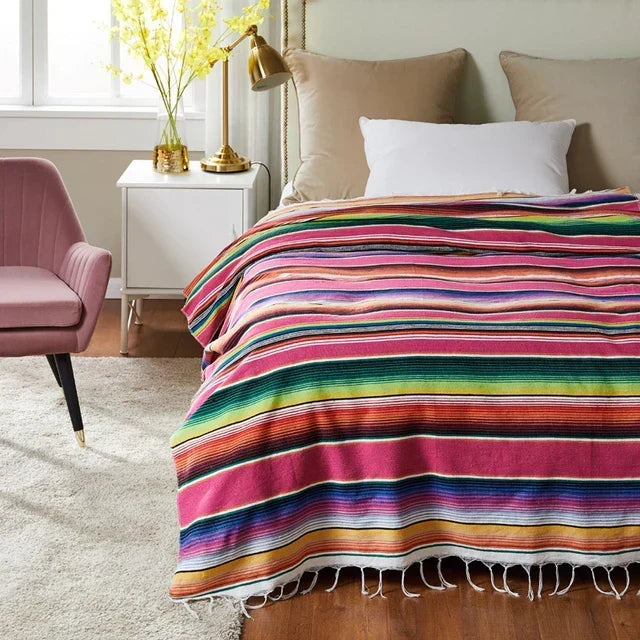 colourful Mexican Serape Blanket