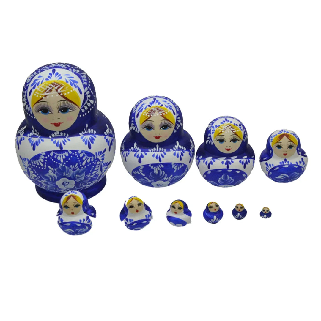 10 pieces/set wooden Russian matryoshka dolls