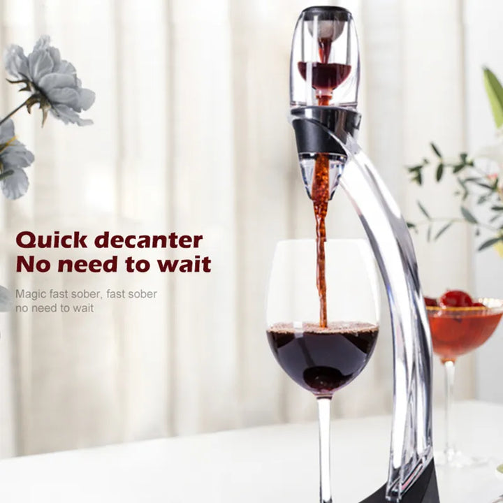 Wine aerator, decanter, pourer, set with filters, air purifier, stand diffuser, air aerator, sieve, aerator, wine for the dining room bar