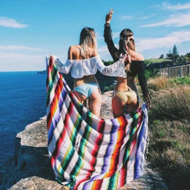 colourful Mexican Serape Blanket