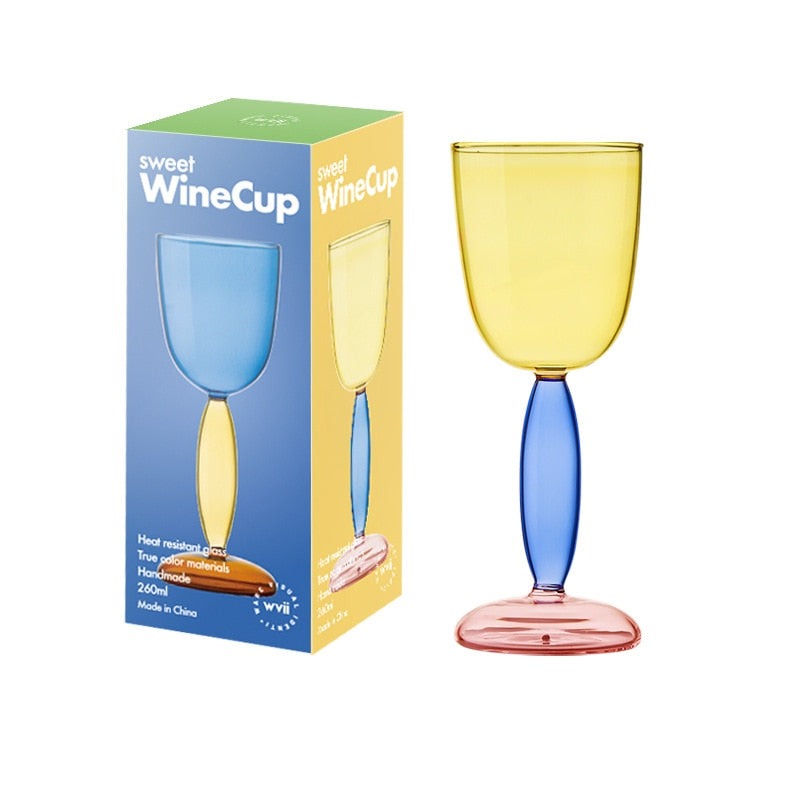 Borosilicate 3-color Glassware - Wine Glass