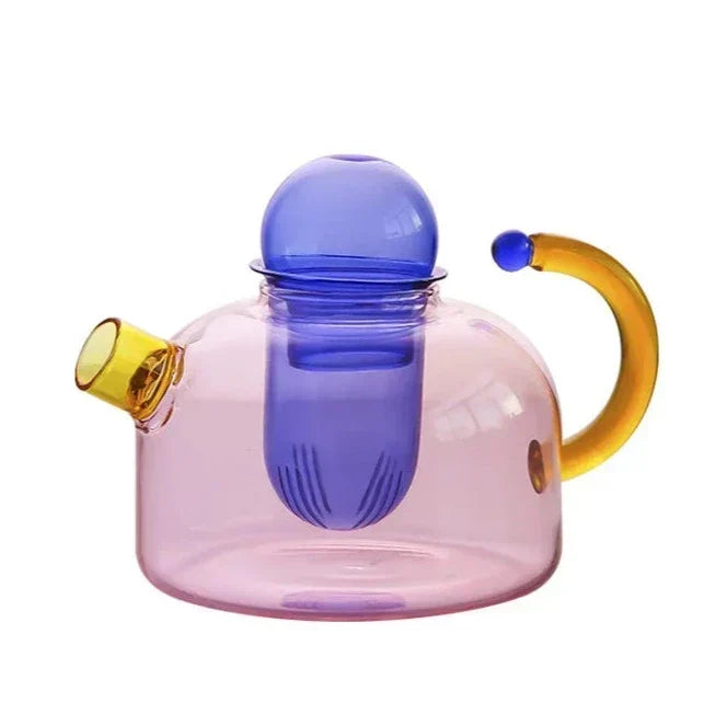 colorful glass tableware