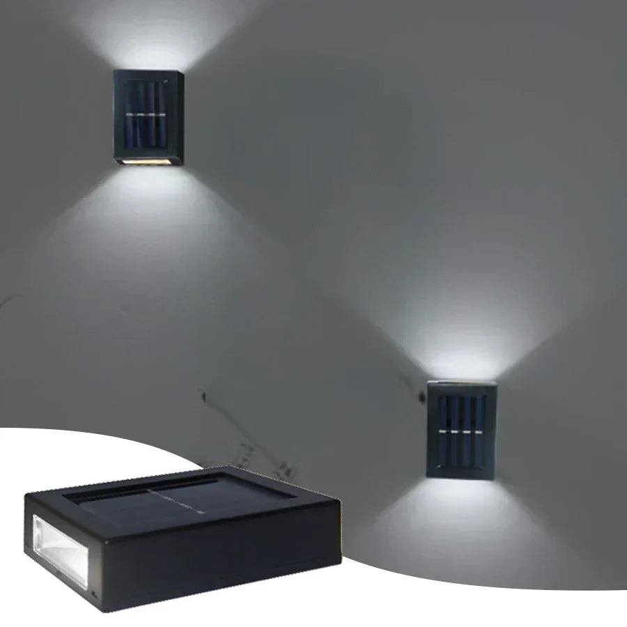 Waterproof LED Solar Wall Lamp: Up and Down Lighting for Balcony, Garden, Street and Landscape