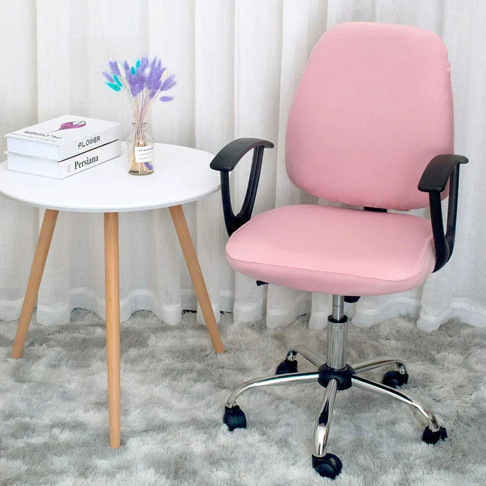 2-piece Split Office Rose Chair Covers
