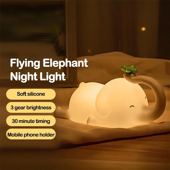 LumiDum LED Night Light | Soft Silicone | 3 Brightness Levels | Portable &amp; Rechargeable | 17.7 × 9.1 cm