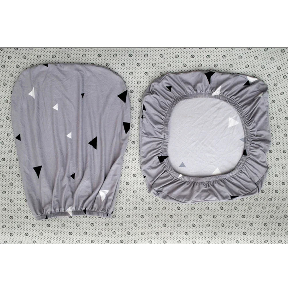 2-piece Split Office Rose Chair Covers