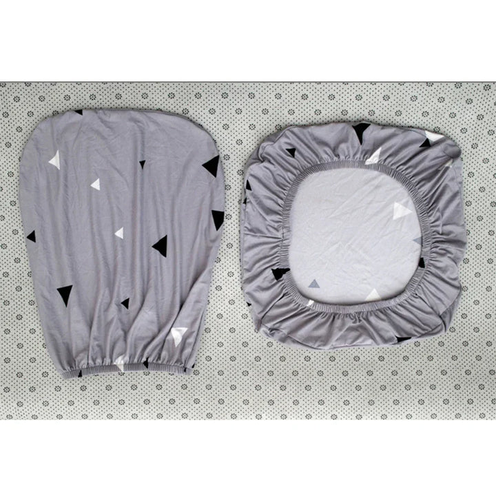2-piece Split Office Rose Chair Covers