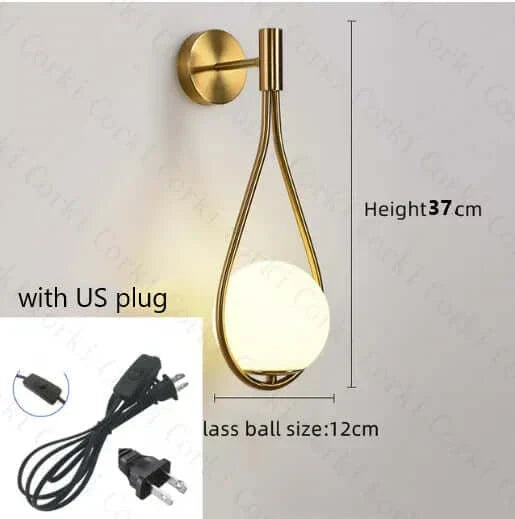 Drop Luxury Glass Balls Wall Lamp