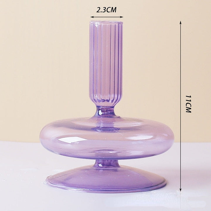 Lilac Candle Holder made of Glass