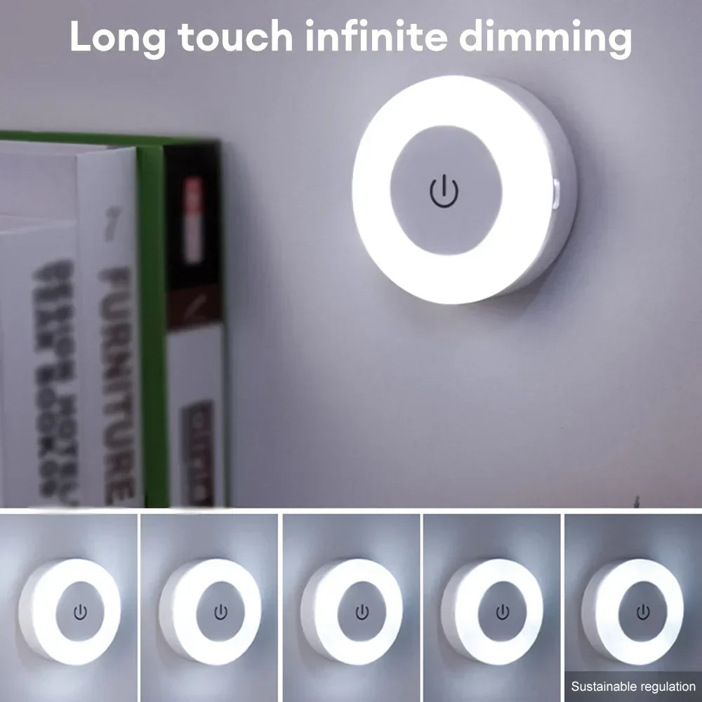 LUMORA Touch LED Night Light | USB Rechargeable | Magnetic &amp; Stepless Dimmable | Warm &amp; Cold Light