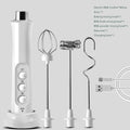 3 In 1 Electric Milk Frother Rechargeable Milk Foam Maker Handheld Frother High Speed Milk Frother Drink Mixer Coffee