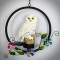 European rustic owl solar waterproof outdoor garden pendant lights