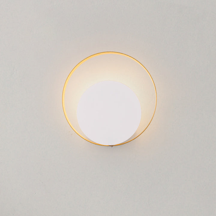 Modern Minimalist Iron Circle Ring 1-Light Wall Sconces Lamp For Bedroom