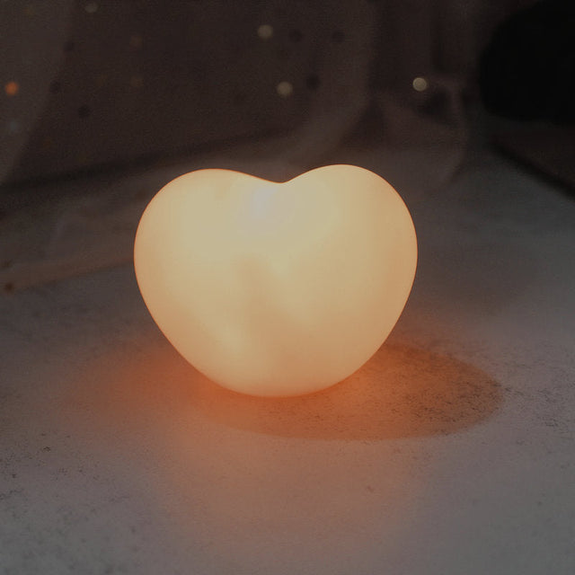 LuvSphere Silicone LED Night Light | Heart-Shaped Design | Table Lamp | Warm Mood Light | Decorative