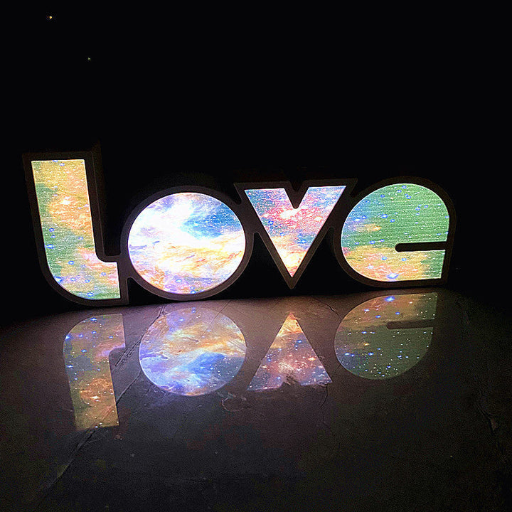 Modern Art Deco waterproof PS LOVE letters LED table lamp for the bedroom