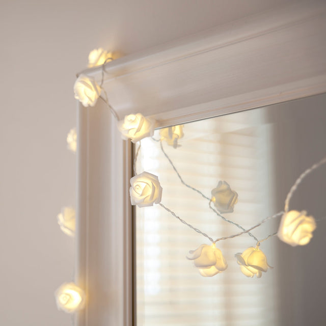 30 LED Rose Fairy Lights warm white