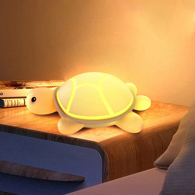 ShellGlow LED Night Light | Cute Turtle | Soft Silicone | color Change & Warm Light | USB-C Rechargeable | 10.2 × 15.8 × 6.1 cm
