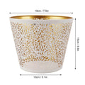 Metal lampshade with gold pattern