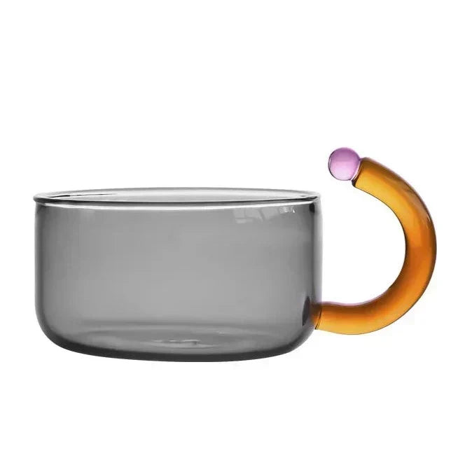 colorful glass tableware