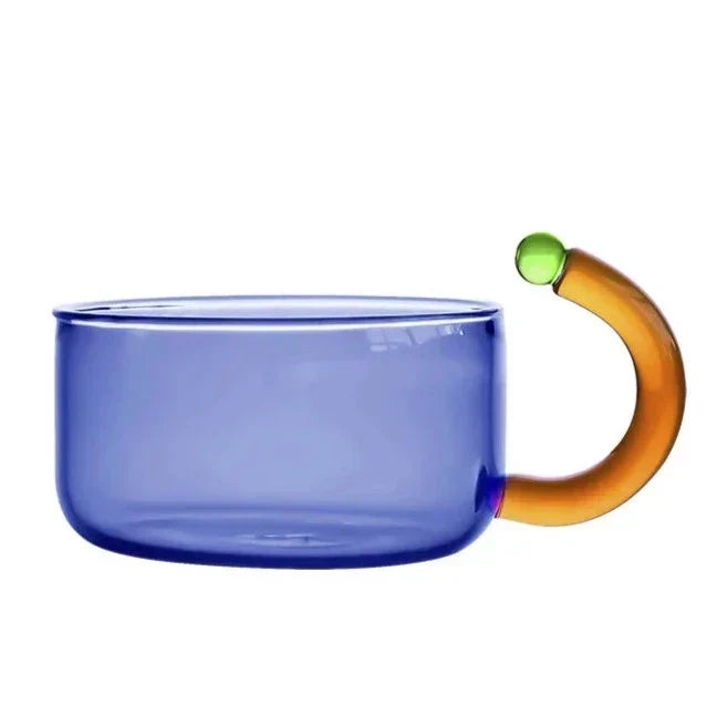 colorful glass tableware