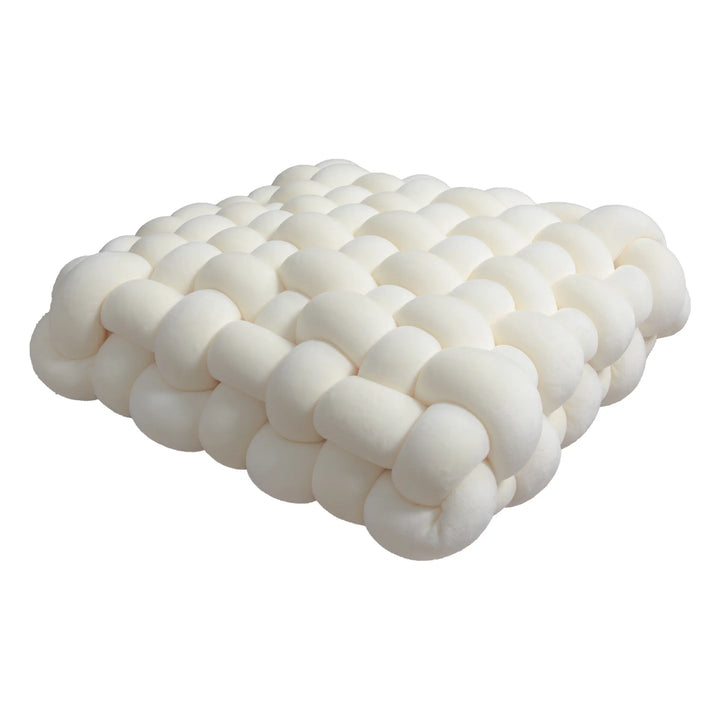 Living Room Soft Plush Knot Pillow Sofa Pillow Solid colour Square Handwoven Home Throw Pillow Square Woven Seat Cushion Pillow