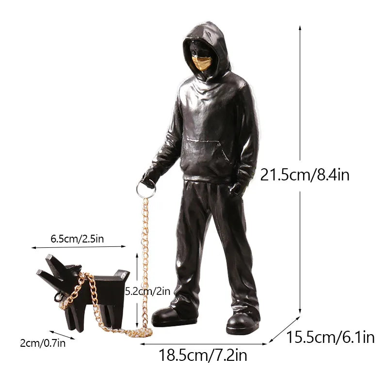 Dropshipping Banksy Sculpture Collection Flower Thrower Statue Pop Art Modern Balloon Girl Figurine Office Home Decoration