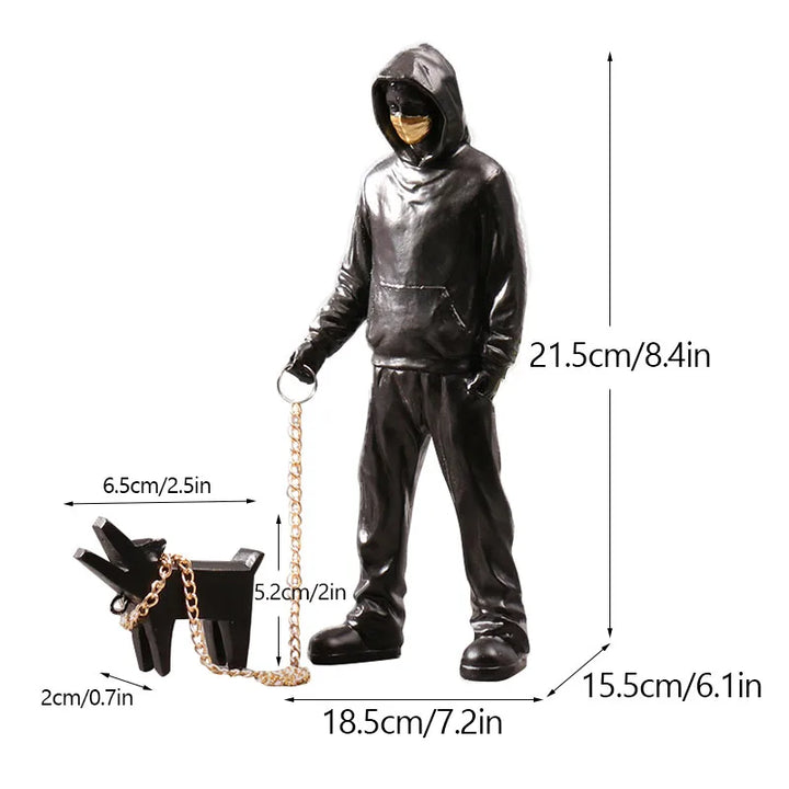 Dropshipping Banksy Sculpture Collection Flower Thrower Statue Pop Art Modern Balloon Girl Figurine Office Home Decoration