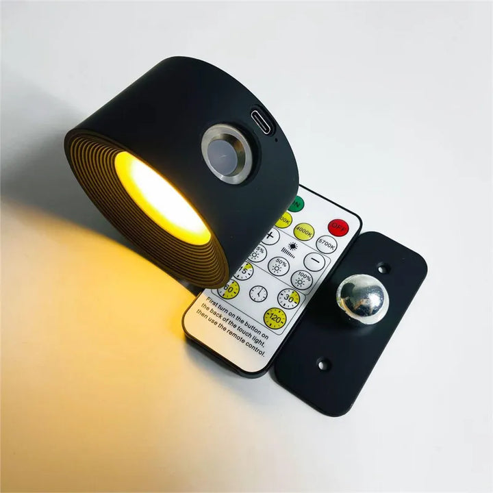 Spotlight Wireless Wall Lamp - 360° Rotation, Dimmable, Rechargeable Wall Light