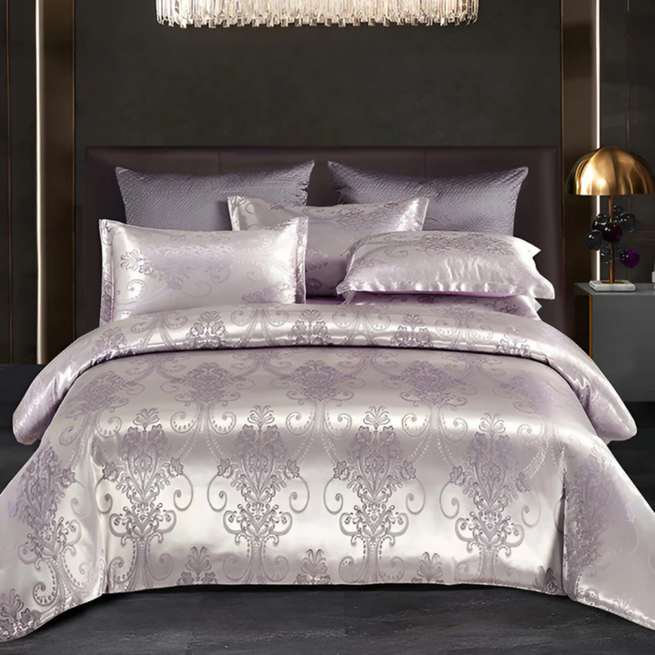 Satin Floral Soft Duvet Cover Set