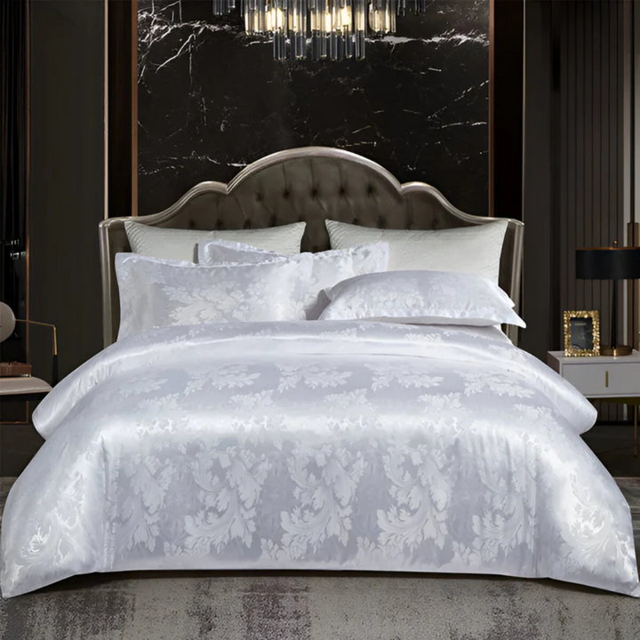 Satin Floral Soft Duvet Cover Set