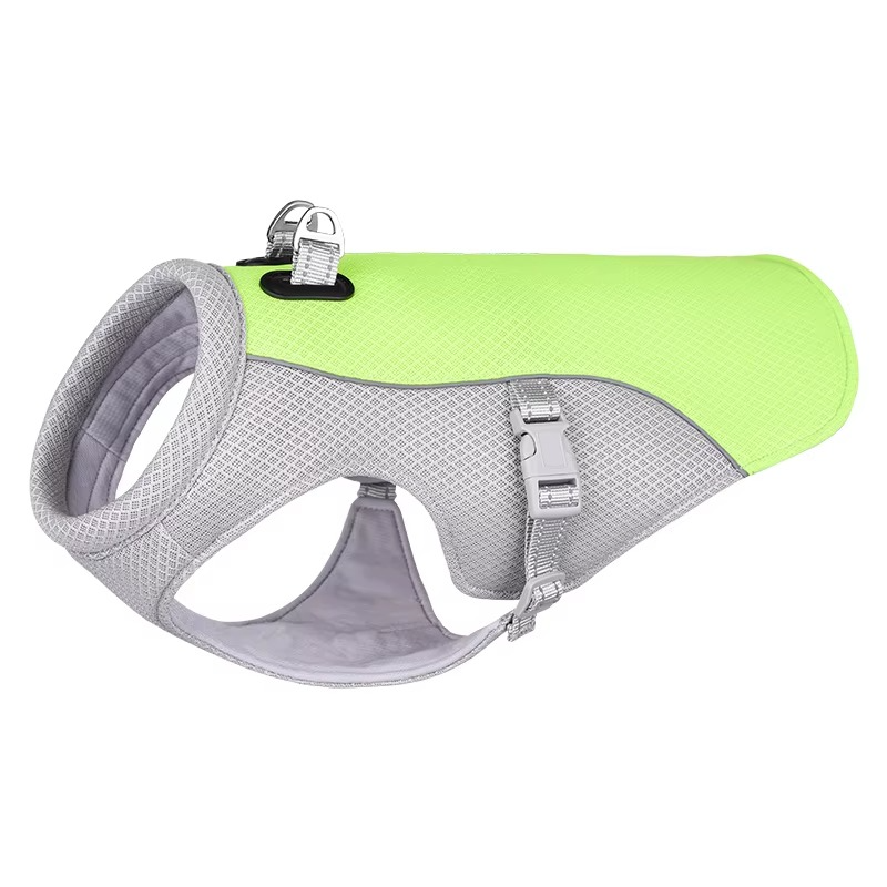Summer Reflective Dog Cooling Vest &amp; Quick-Release Harness