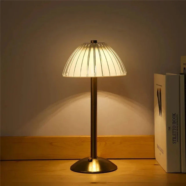 GlassGleam | Cordless three-color LED table lamp with dimming function