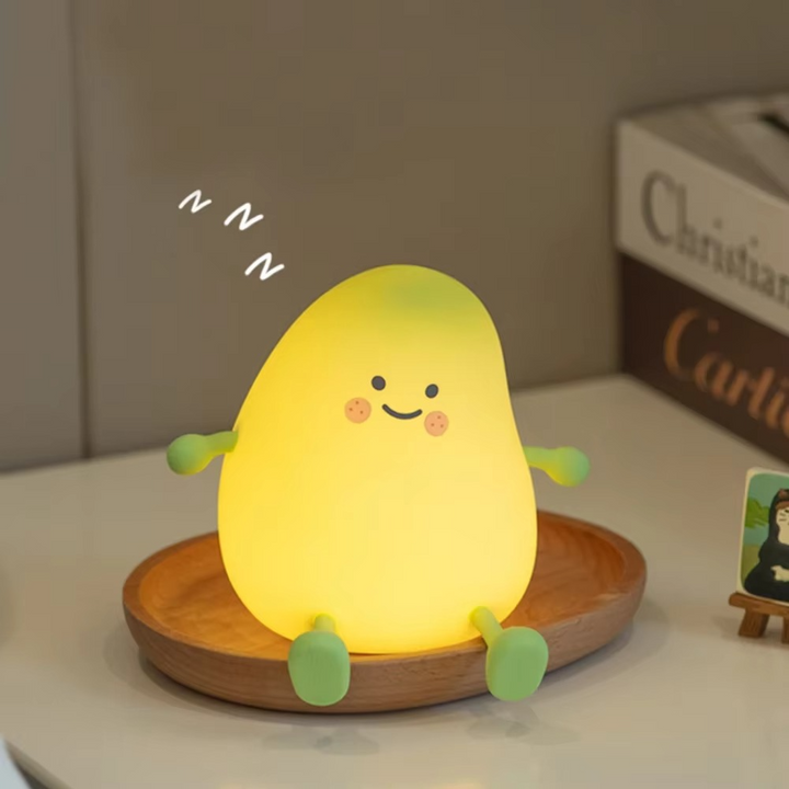 Super Soft Touch-Controlled Multicolor Silicone Pear Night Light