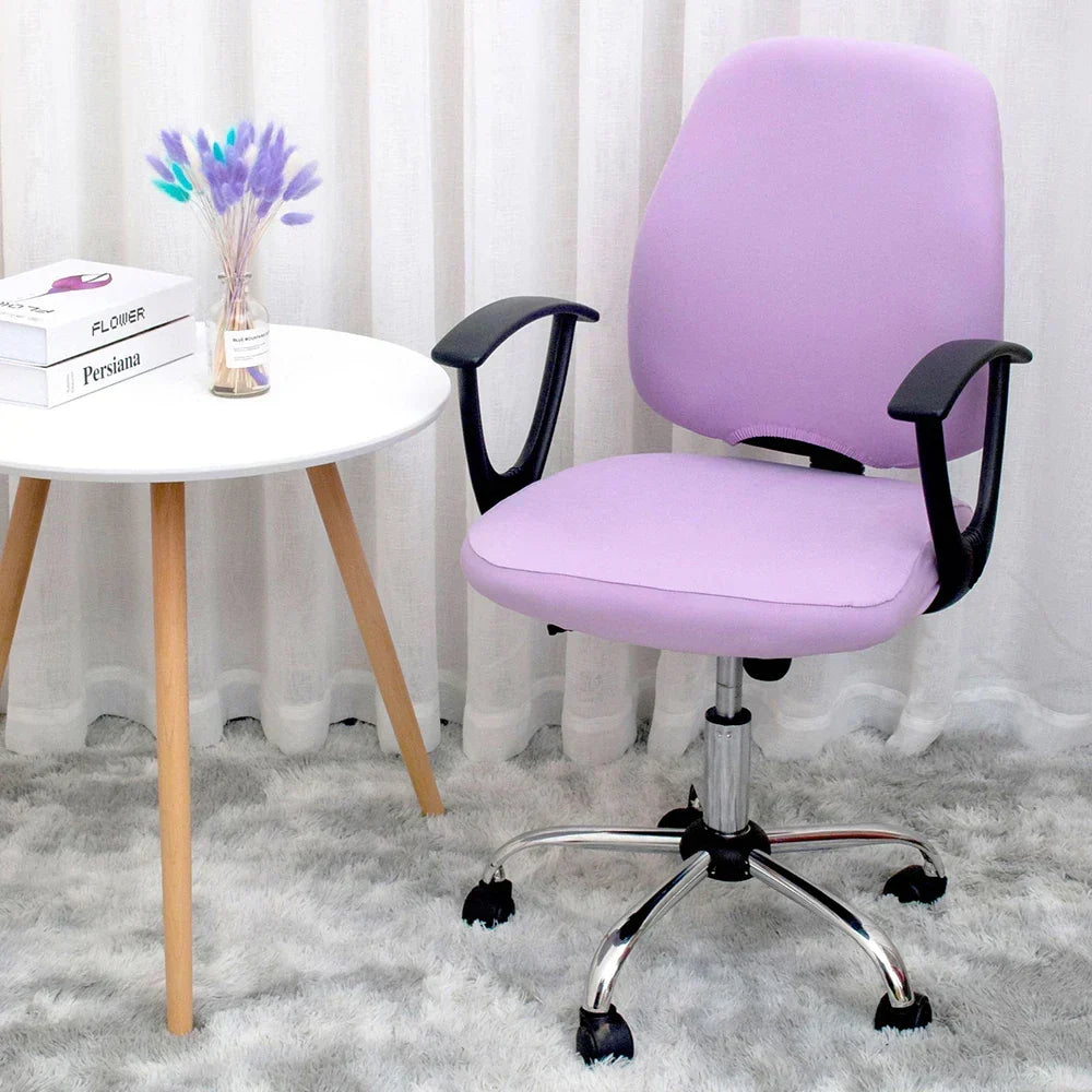 2-piece Split Office Rose Chair Covers