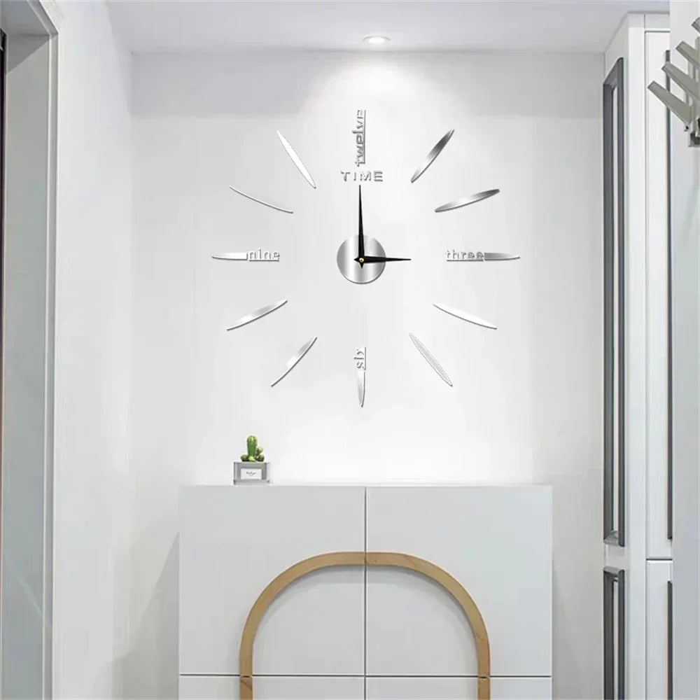 New large unique style acrylic wall clock