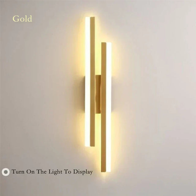 Modern LED Wall Lamp: Black/Gold Acrylic Room Decoration Light