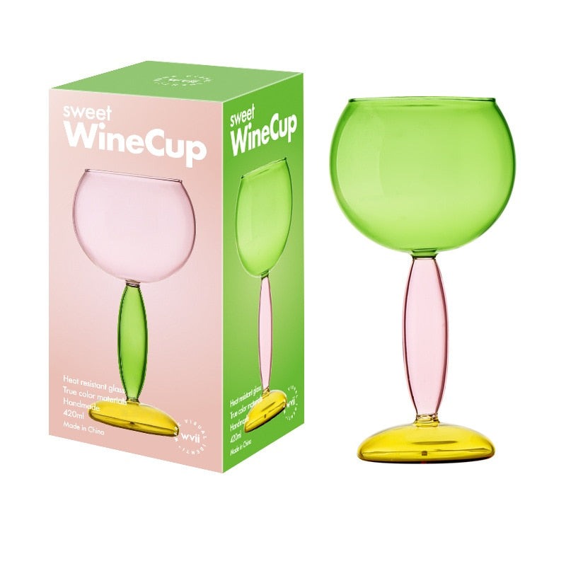 Borosilicate 3-color Glassware - Wine Glass