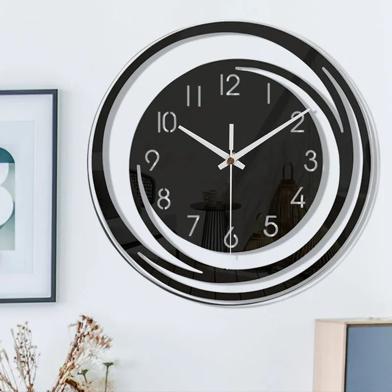 Acrylic Wall Clock - Scandinavian Design - Black - Clock
