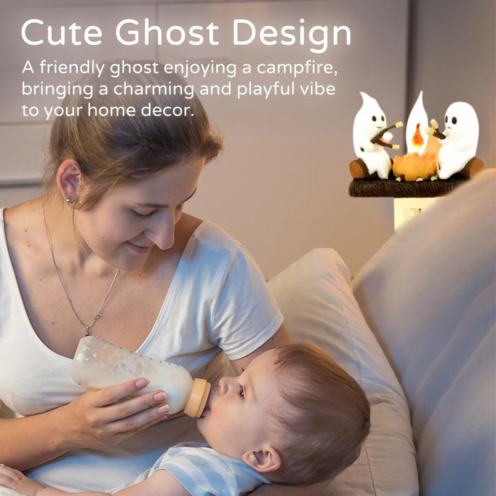 Ghost fire with flickering night light  ️‍