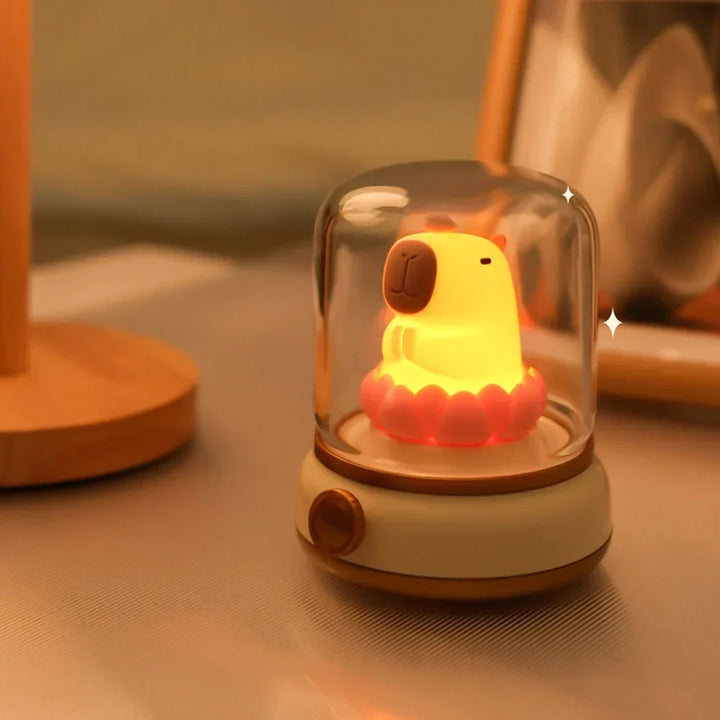 LumiFlame LED Night Light | Retro Oil Design | USB Rechargeable | Warm Mood Light