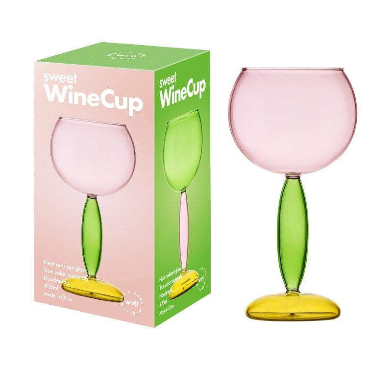 Borosilicate 3-color Glassware - Wine Glass