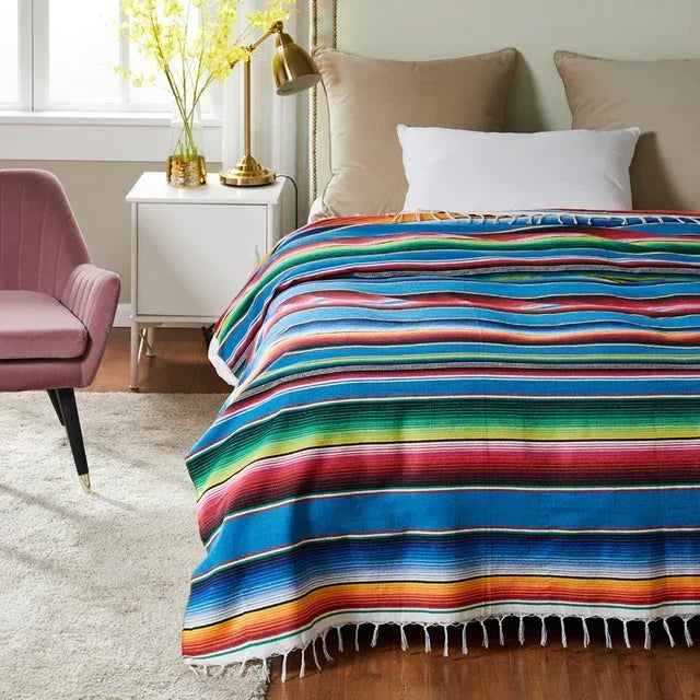 colourful Mexican Serape Blanket