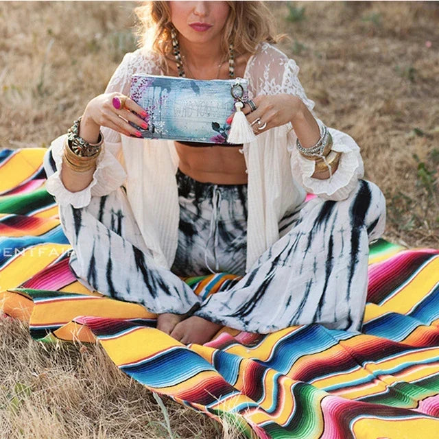 colourful Mexican Serape Blanket