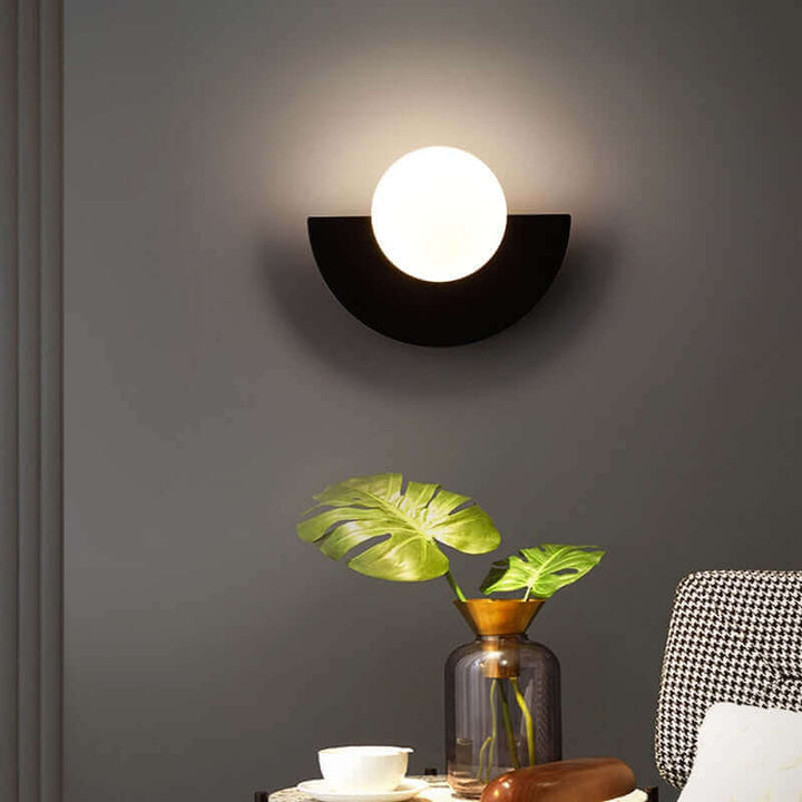 Half Moon Metal Wall Light. Available in 2 different sizes and various colors.
