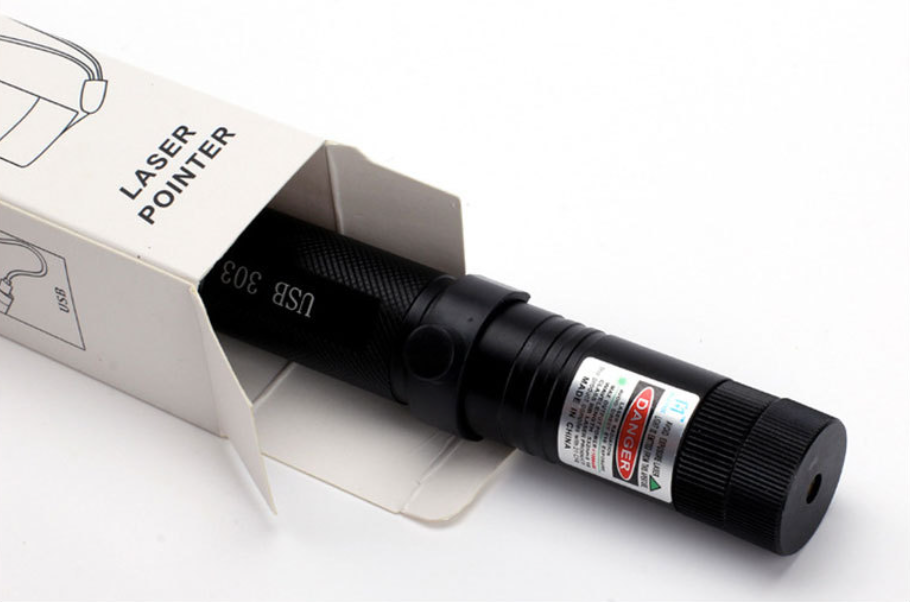 Zelara-Power Laser Pointer 303 - Rechargeable visible USB laser pointer with high power