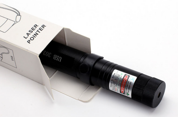 Zelara-Power Laser Pointer 303 - Rechargeable visible USB laser pointer with high power