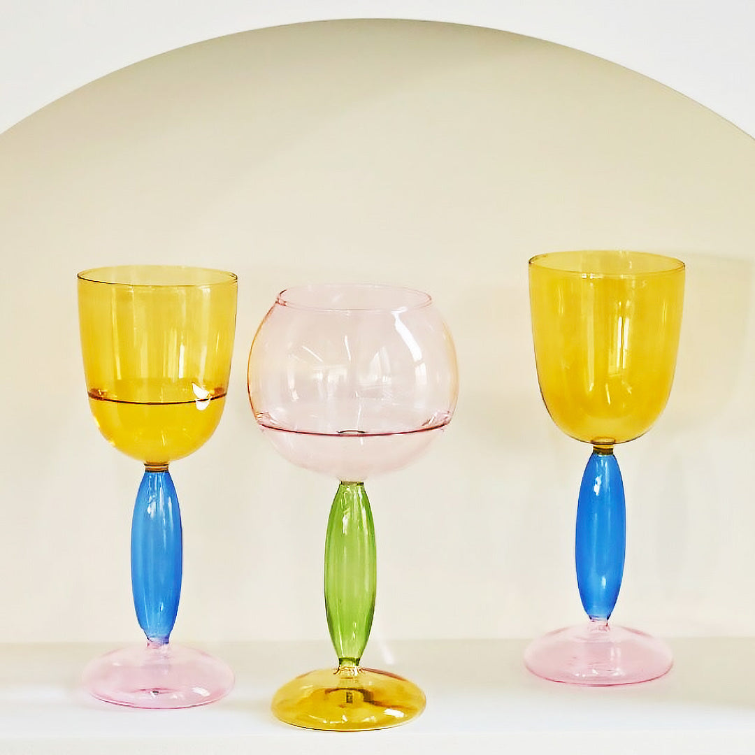 Borosilicate 3-color Glassware - Wine Glass