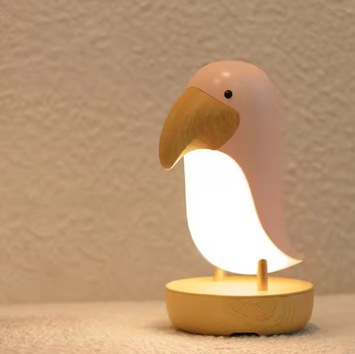 Rechargeable night light in bird design