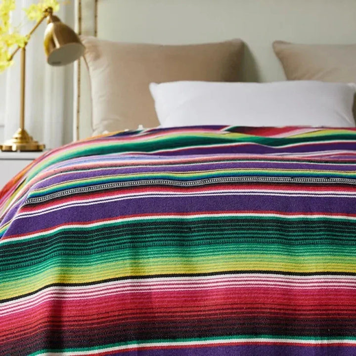 colourful Mexican Serape Blanket